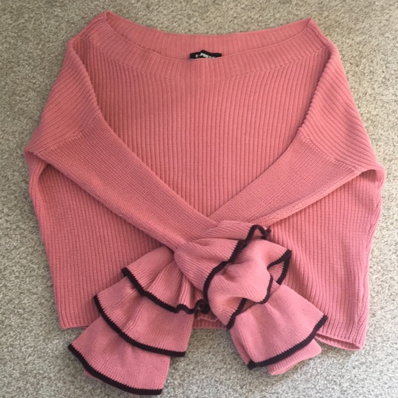 Express Off the Shoulder Bell Sleeve Sweater EUC - Picture 4 of 4